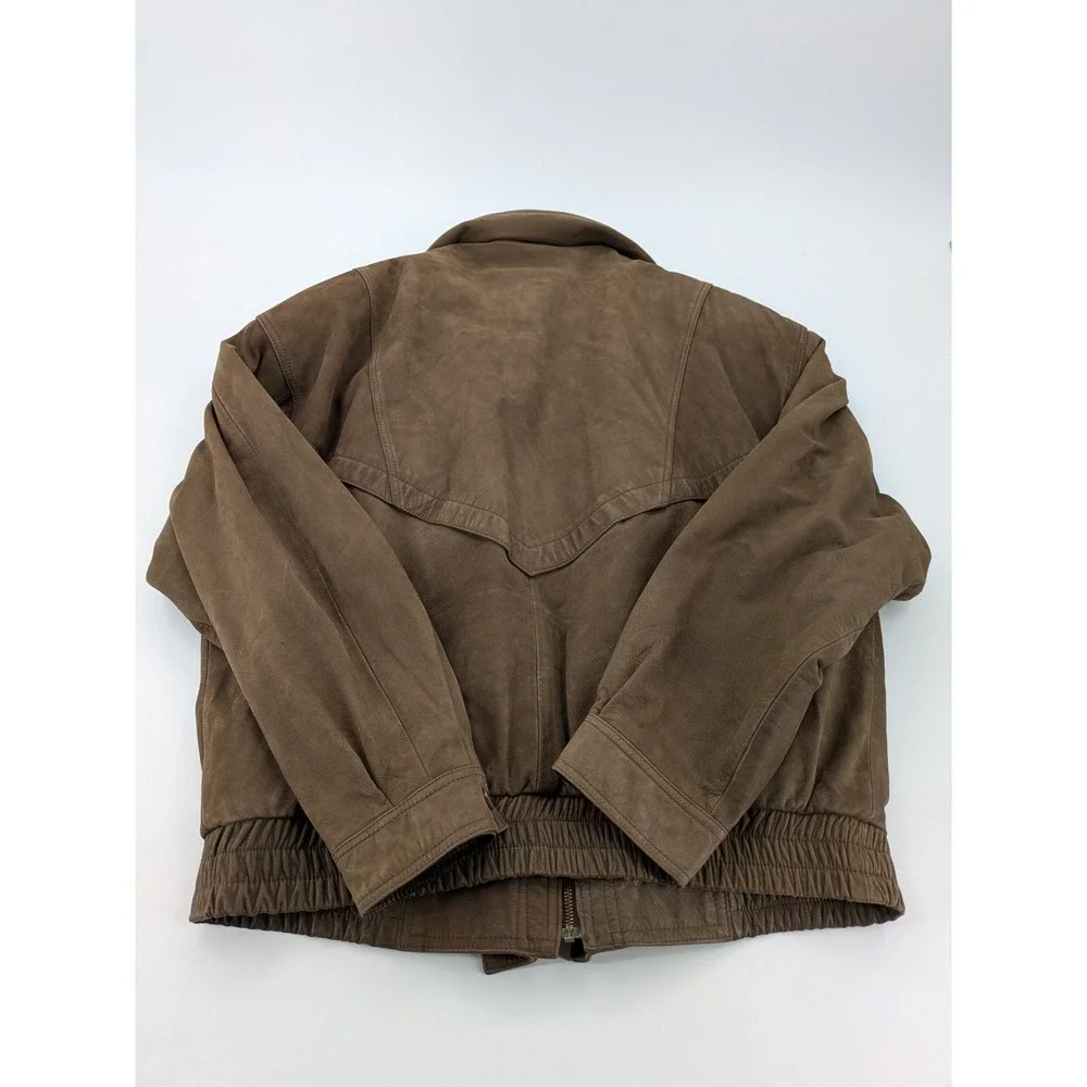 Vintage Adventure Bound Bomber Jacket XL Brown 3M Thinsulate Wilson's Leather